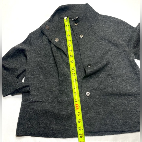 Wool  mixed Cardigan Grey  NY&Co Wool Cardigan Jacket Classic - Picture 10 of 17